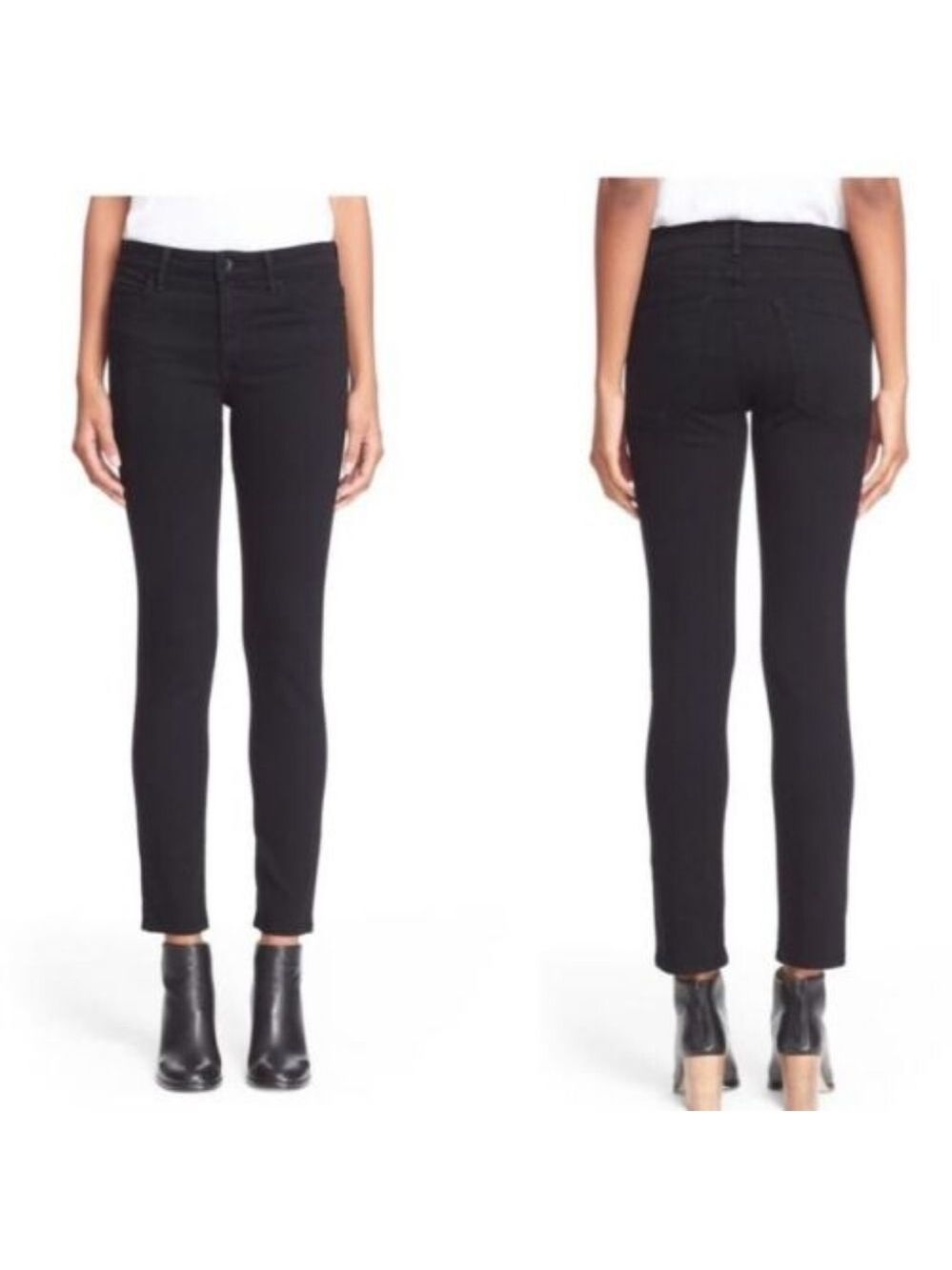 Helmut Lang Ankle Zipper Skinny Jeans